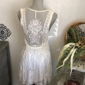 White lace Free People dress